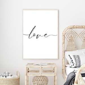 Love Print, Poster, Wall Art, Home Decor, Typography, Quote Print, Bedroom Print, Bedroom Posters, Home Print, Minimalist