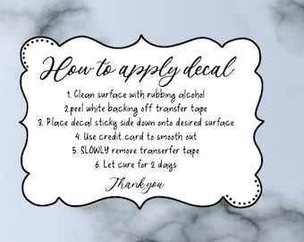 Decal Application Instructions SVG, HTV Guide (Digital Download)