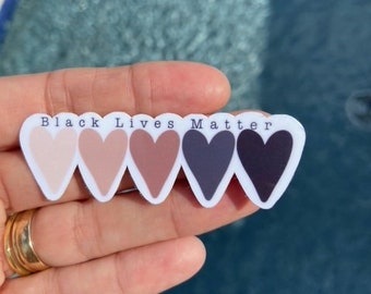 Black Lives Matter Heart Sticker | Waterproof Vinyl Decal