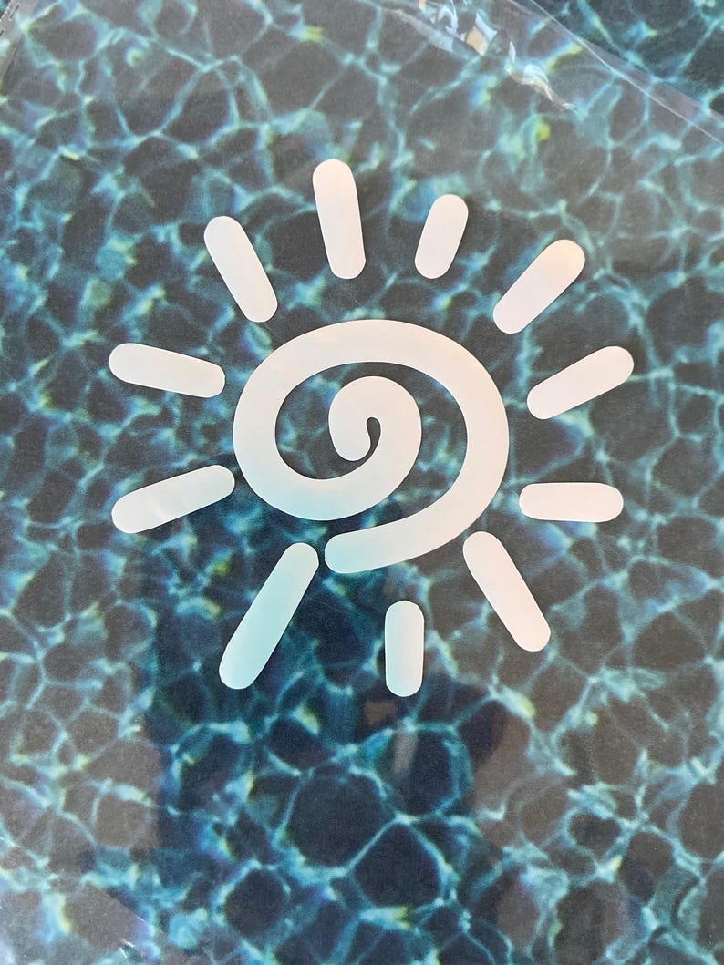 Sunsphere Sticker Swirl Sun Vinyl Sticker, Waterproof Decal - Etsy