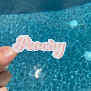 just Peachy boho trendy sticker| Laptop Sticker Aesthetic Stickers Waterbottle Sticker Computer Stickers, Die cut Sticker