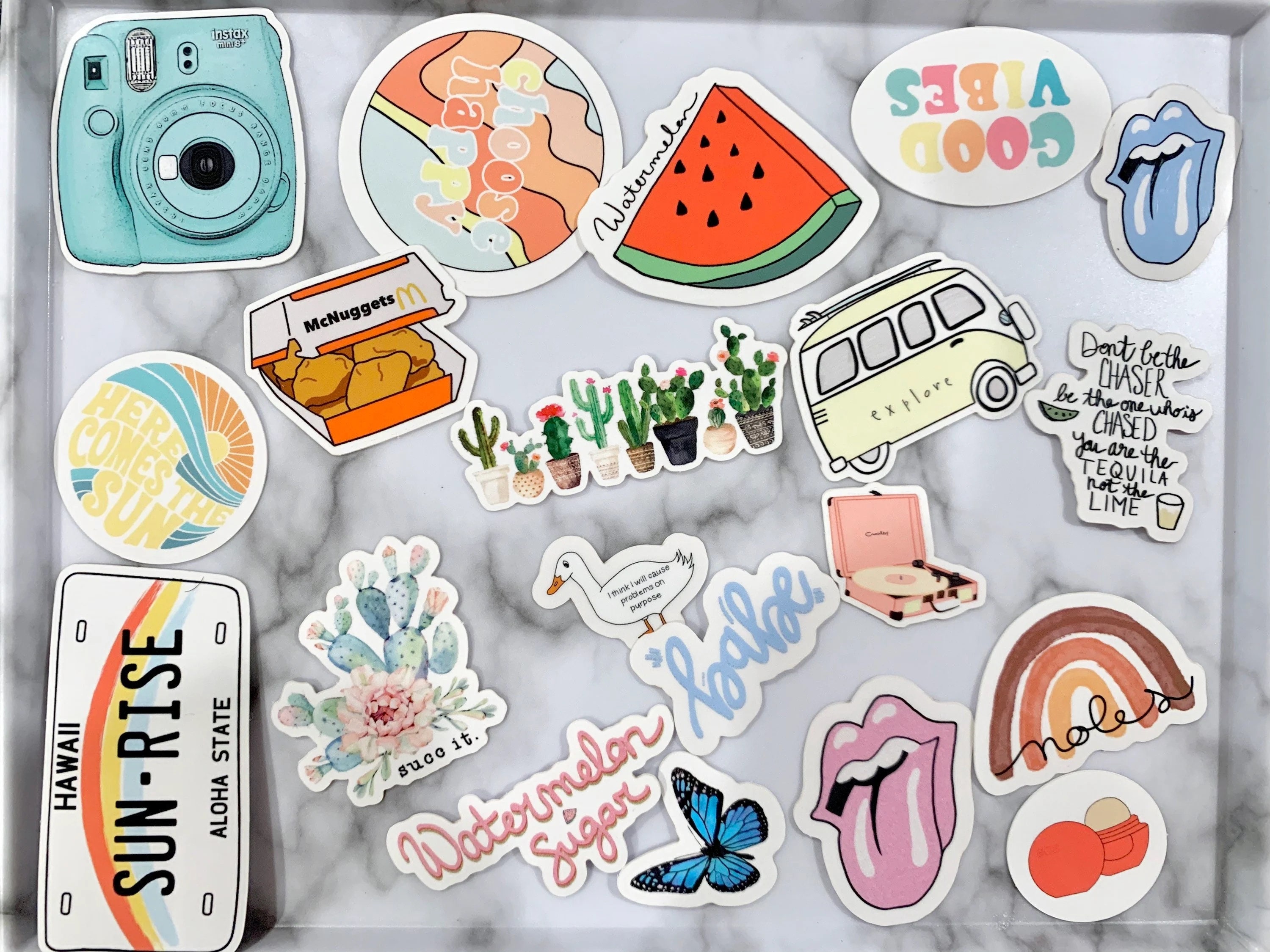 Sticker Stetic Watercolor Blue Hearts Sticker |laptop Sticker Aesthetic Stickers ...