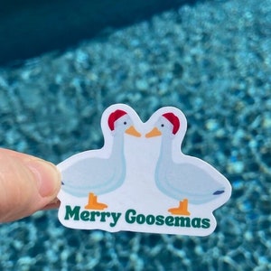 Merry Goosemas Goose sticker funny quote Stickers | Laptop Sticker Aesthetic Stickers Waterbottle Sticker Mini Sticker Die cut Sticker