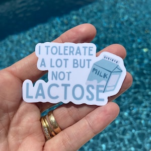 Don’t Tolerate Lactose Laptop stickers, funny stickers, sarcasm laptop decal, tumbler stickers, car stickers, water bottle sticker