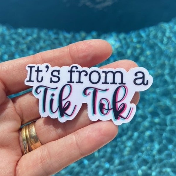 its from a tik tok sticker quote| Laptop Aesthetic Stickers Waterbottle Sticker Computer Stickers, Die cut Sticker
