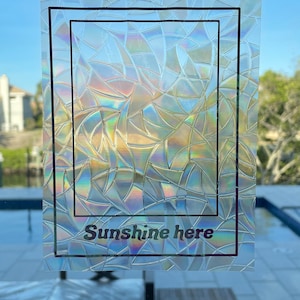 1 Suncatcher sticker Rainbow Sun Catcher Window Rainbow Maker holographic vinyl Laptop Sticker Aesthetic Stickers Waterbottle Sticker