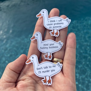 don&#39;t talk to me I&#39;ll murder you funny tiktok Stickers | Laptop Sticker Aesthetic Stickers Waterbottle Sticker Mini Sticker Die cut Sticker