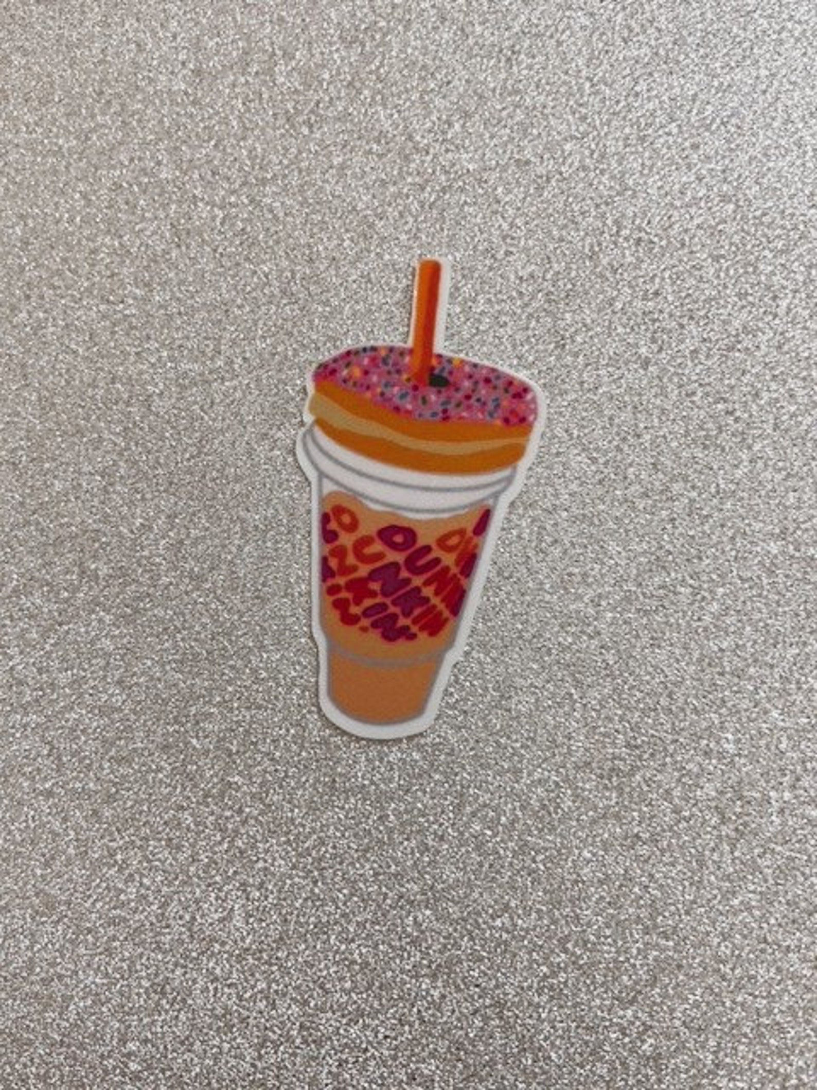 Dunkin Donut Drink Sticker, Waterproof Vinyl Decal - Etsy