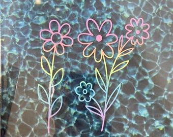 Floral Plant Vinyl Decal Sticker - Laptop, Car, Window
