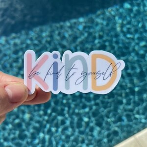 Always be kind to yourself pattern boho sticker| Laptop Sticker Aesthetic Stickers Waterbottle Sticker Computer Stickers, Die cut Sticker