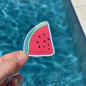 Watermelon slice sticker | Laptop Aesthetic Stickers Waterbottle Sticker Computer Stickers, Die cut Sticker