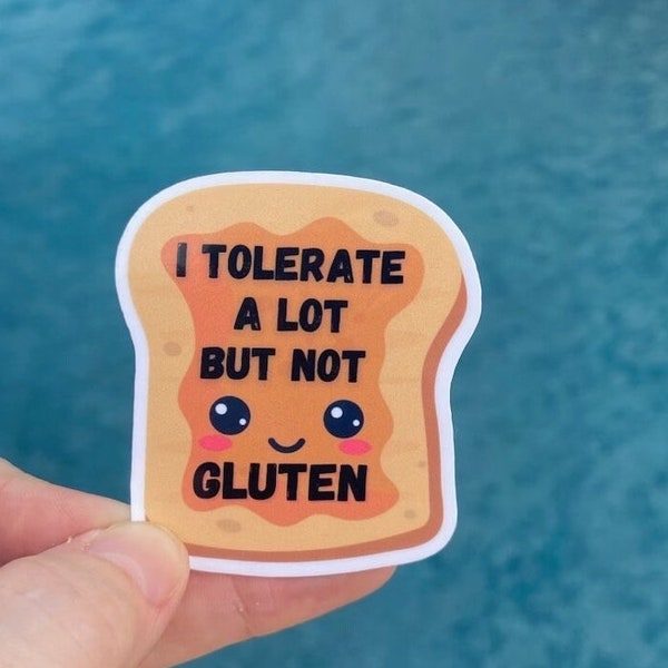 Gluten intolerant Stickers | Laptop Sticker | water bottle sticker | funny sticker | cute sticker | meme sticker | vinyl sticker | sticker
