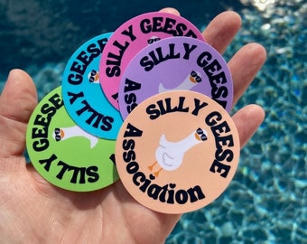 Silly Geese Association Sticker | Waterproof Laptop Decal