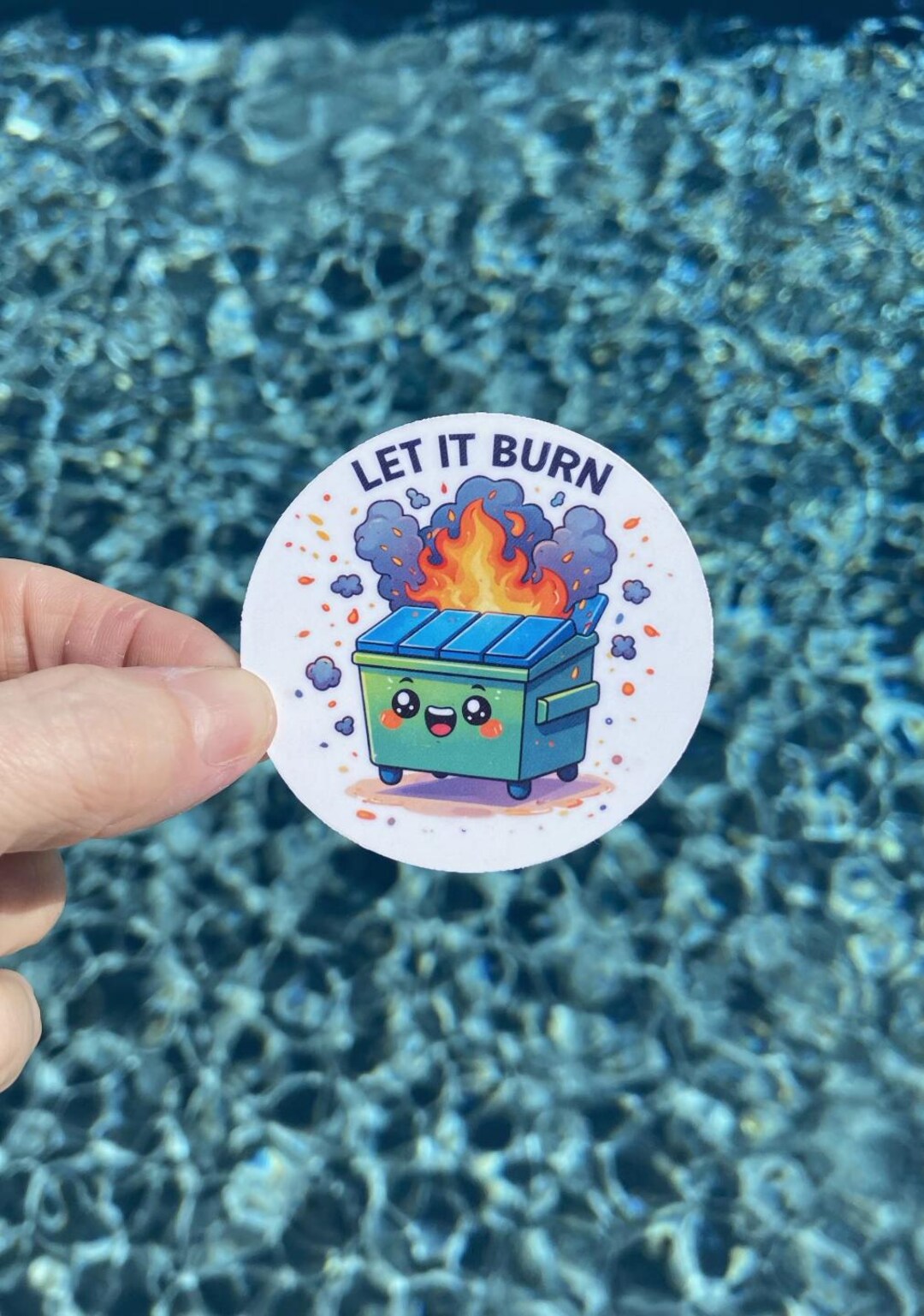 Let It Burn Funny Sticker - Funny Laptop, Phone, Water Bottle Decal - Etsy