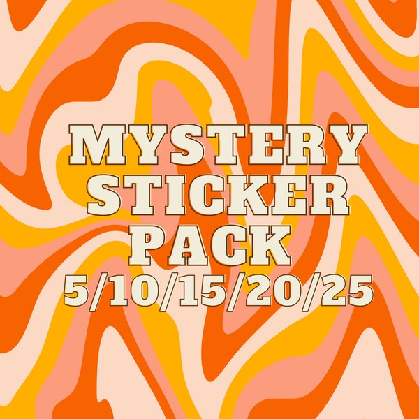 Sticker Mystery Pack, Mystery Boxes Surprise Pack Bundles • Surprise Vinyl Stickers, Suncatcher, Enamel Pin and Stationery Pack of Goodies