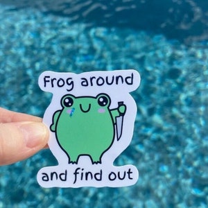 Frog Sticker , Laptop stickers, funny stickers, sarcasm laptop decal, tumbler stickers, car stickers, waterbottle sticker,