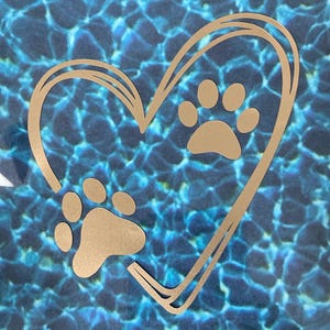 paw print sticker, paw decal, paw print car window decal, paw print tumbler sticker, paw print vinyl decal, permanent vinyl sticker