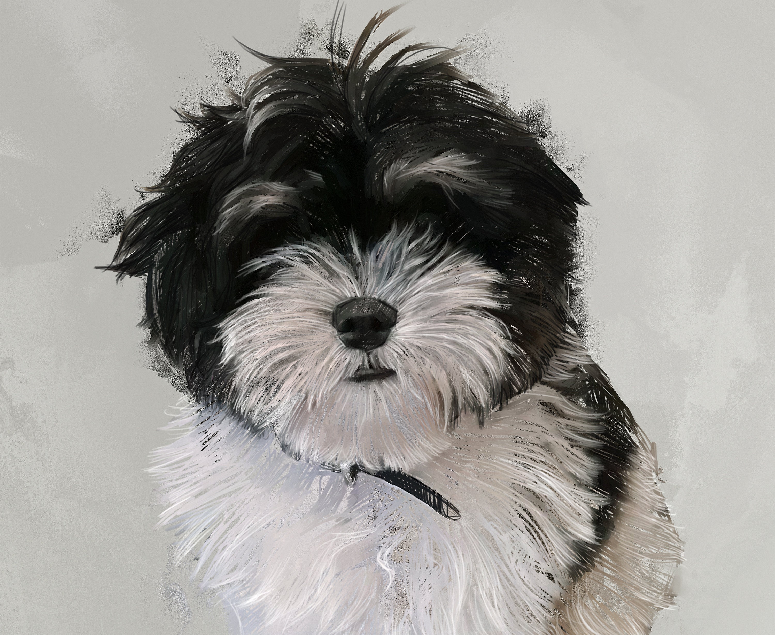 Custom Dog Canvas Art Pet Photo Into Artwork Personalized Etsy