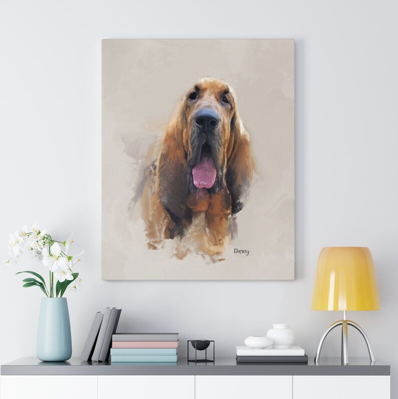 Benutzerdefinierte Hund Leinwand Kunst Pet Foto in Kunstwerk Etsy