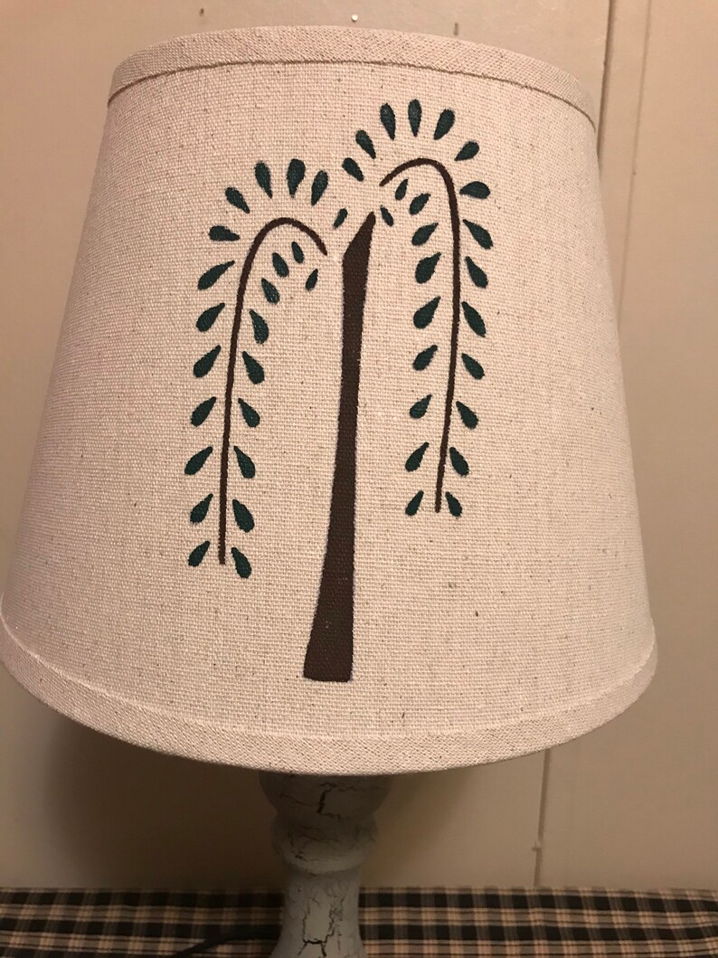 Primitive farmhouse rustic country table lamp & shade. Black Etsy