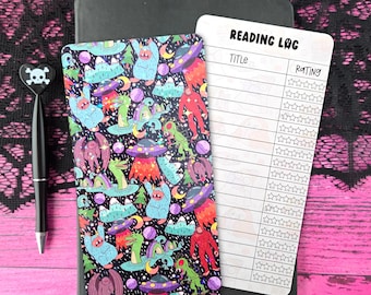 Cryptids leeslogboek, holografische jumbo bladwijzer, cadeau voor liefhebbers van boeken over mythische wezens