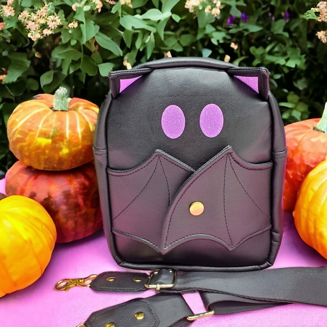 Bat Mini Backpack, Goth Backpack, Bat Purse, Crossbody Sling