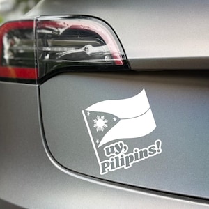 Uy Pilipins Vinyl Decal Filipino Flag Sticker for Cars Laptops Water Bottles