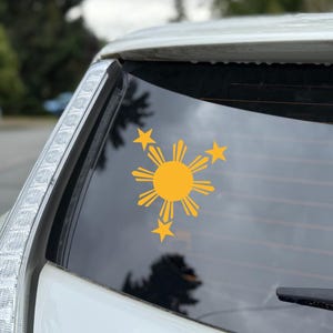 Philippines Flag Decal – Filipino Sun and Stars Sticker for Car, Laptop, or Water Bottle – Pinoy Pride Vinyl Sticker