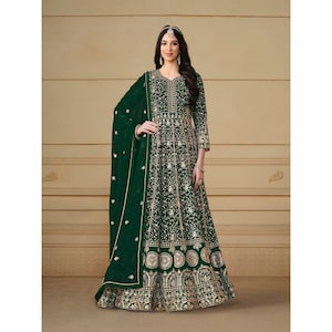 Designer Anarkali Suits for Women, Designer Salwar Kameez, Pakistani Reception Wedding wear Dress, Floral Touch Gown, Ramzan Eid Outfit