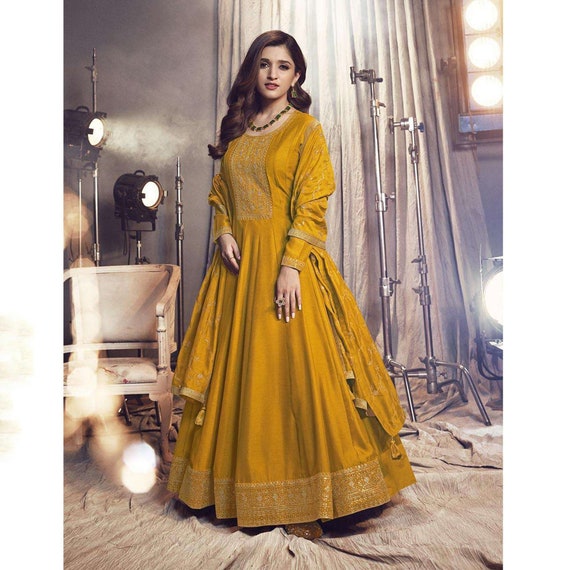 Ladies long anarkali clearance dress