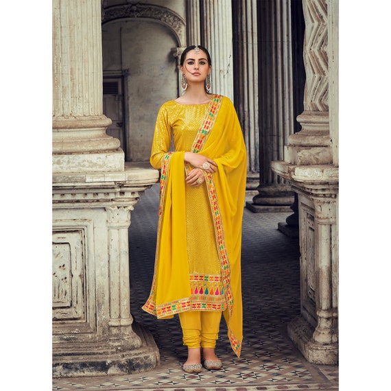 50 Latest Yellow Salwar Suit Designs for Weddings and Festivals (2022) -  Tips and Beauty | New fashion saree, Dress indian style, Indian designer  outfits