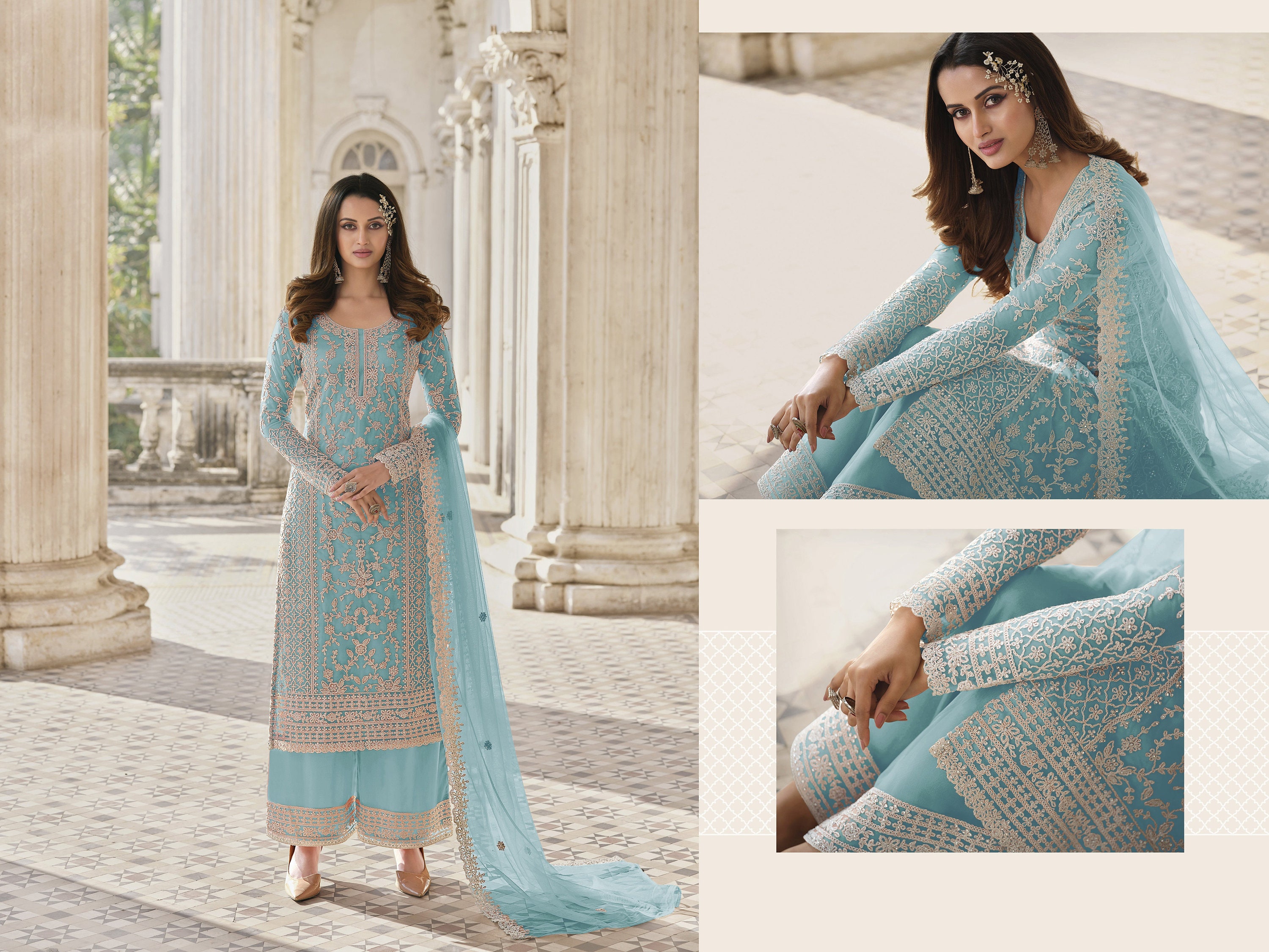 Cotton Blue Color Perfect Stylish Lightweight Fancy And Soft Stretchy Dangri  Ladies Suit at Best Price in Kutch