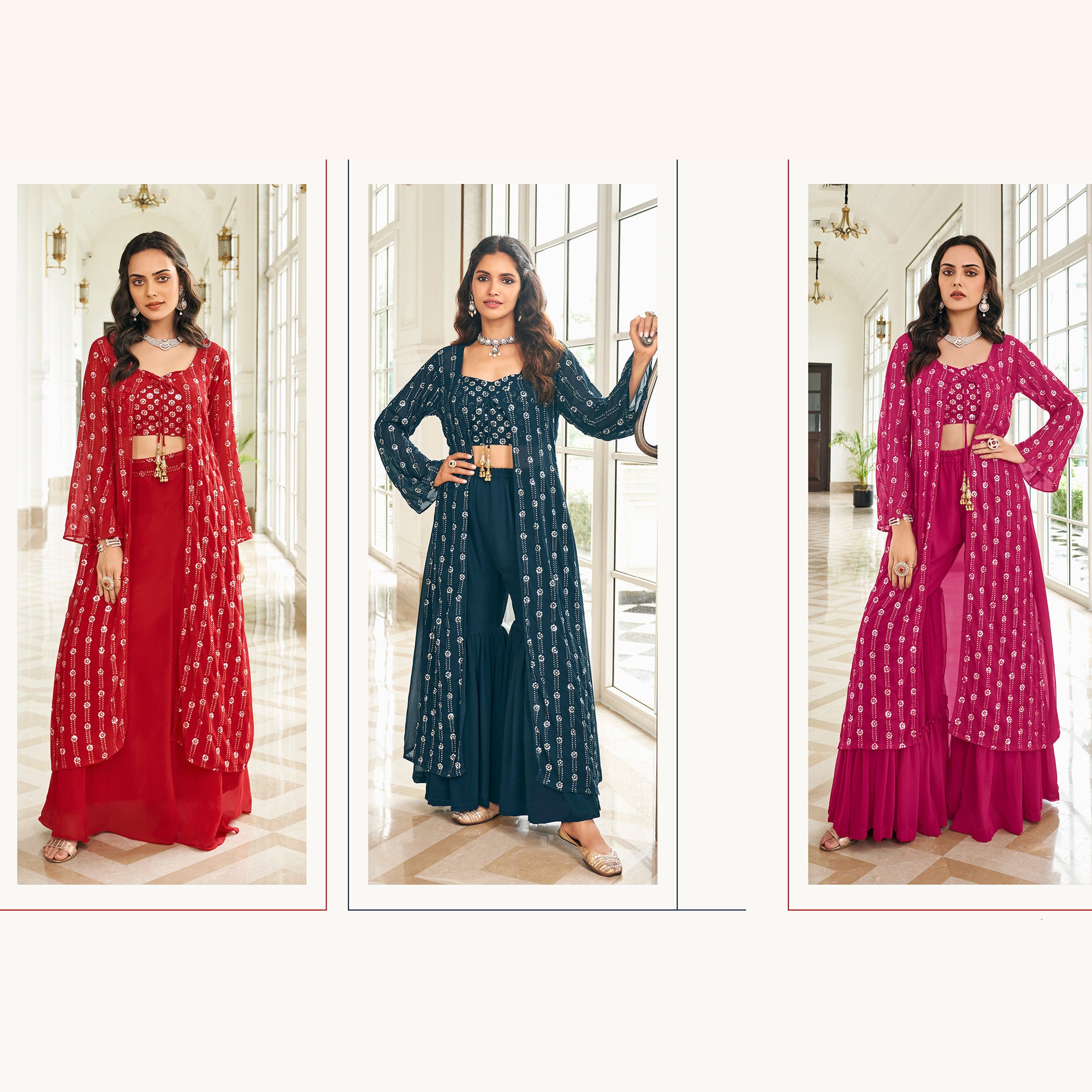 Latest jacket style dress designs for eid | Stylish koti designs | Koti wala  suit | Samfree Styles | Stylish dresses, Blouse designs, Clothes for women