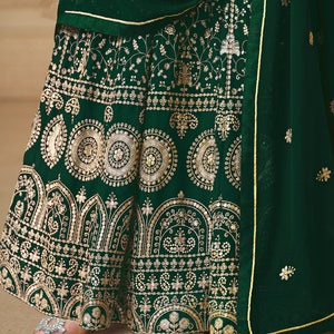 Designer Anarkali Suits for Women, Designer Salwar Kameez, Pakistani Reception Wedding wear Dress, Floral Touch Gown, Ramzan Eid Outfit image 4
