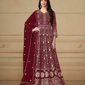 Designer Anarkali Suits for Women, Designer Salwar Kameez, Pakistani Reception Wedding wear Dress, Floral Touch Gown, Ramzan Eid Outfit OPTION - 4