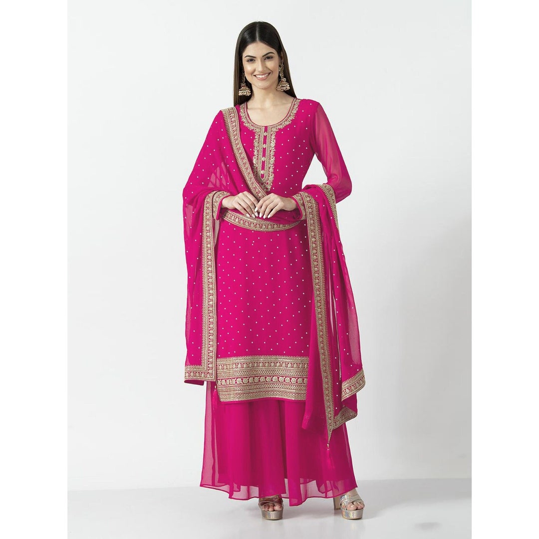 Wondrous Pink Color Designer Salwar Kameez Dupatta Dress, Women's Wear ...