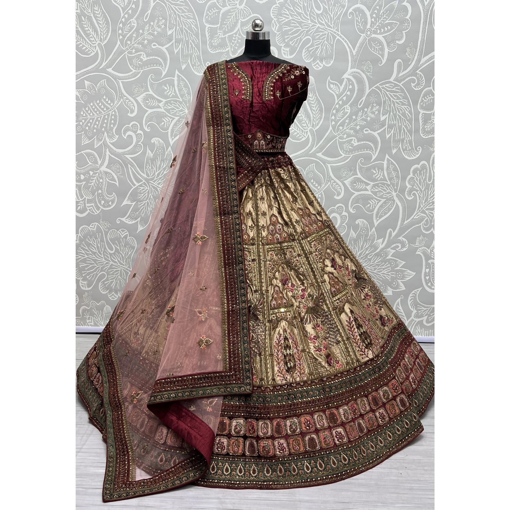 Zardosi work top lehenga choli