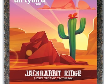 Cactus & Succulent Mix – Fast Draining Gritty Blend – Bonsai – Inorganic Potting Mix – JackRabbit Ridge by DirtyBird Soil – 1 Gallon