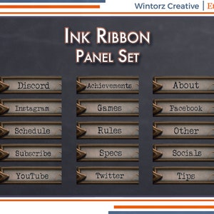 Twitch Panels: Ink Ribbon