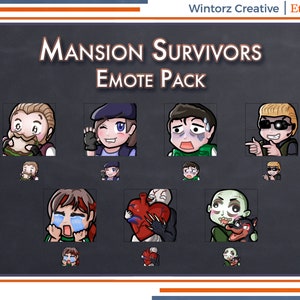 Twitch Emotes: RE Mansion Survivors Emotes Set