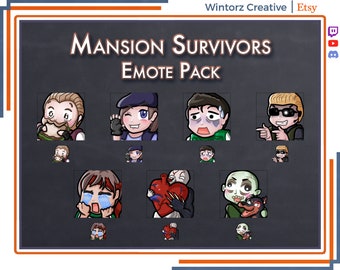 Twitch Emotes: RE Mansion Survivors Emotes Set