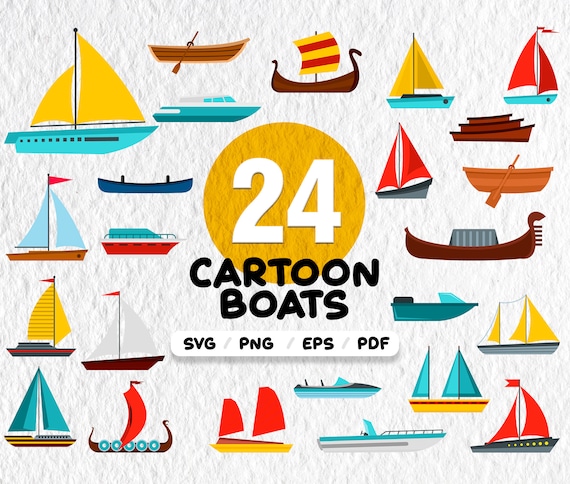 Cartoon Boats Svg,boat SVG Bundle, Boat SVG, Boat Clipart,boat Files for  Silhouette,boat Vector,design,fishing Boat Svg,print File,printable -   Canada
