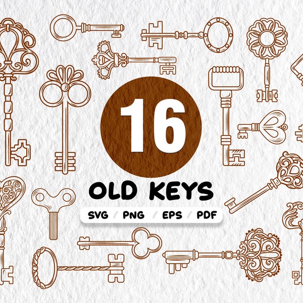 Vintage key svg, key svg, home key svg, keys svg, old key svg,Lock and Key svg,Key Silhouette,Old keys,Antique Keys svg,print file,printable