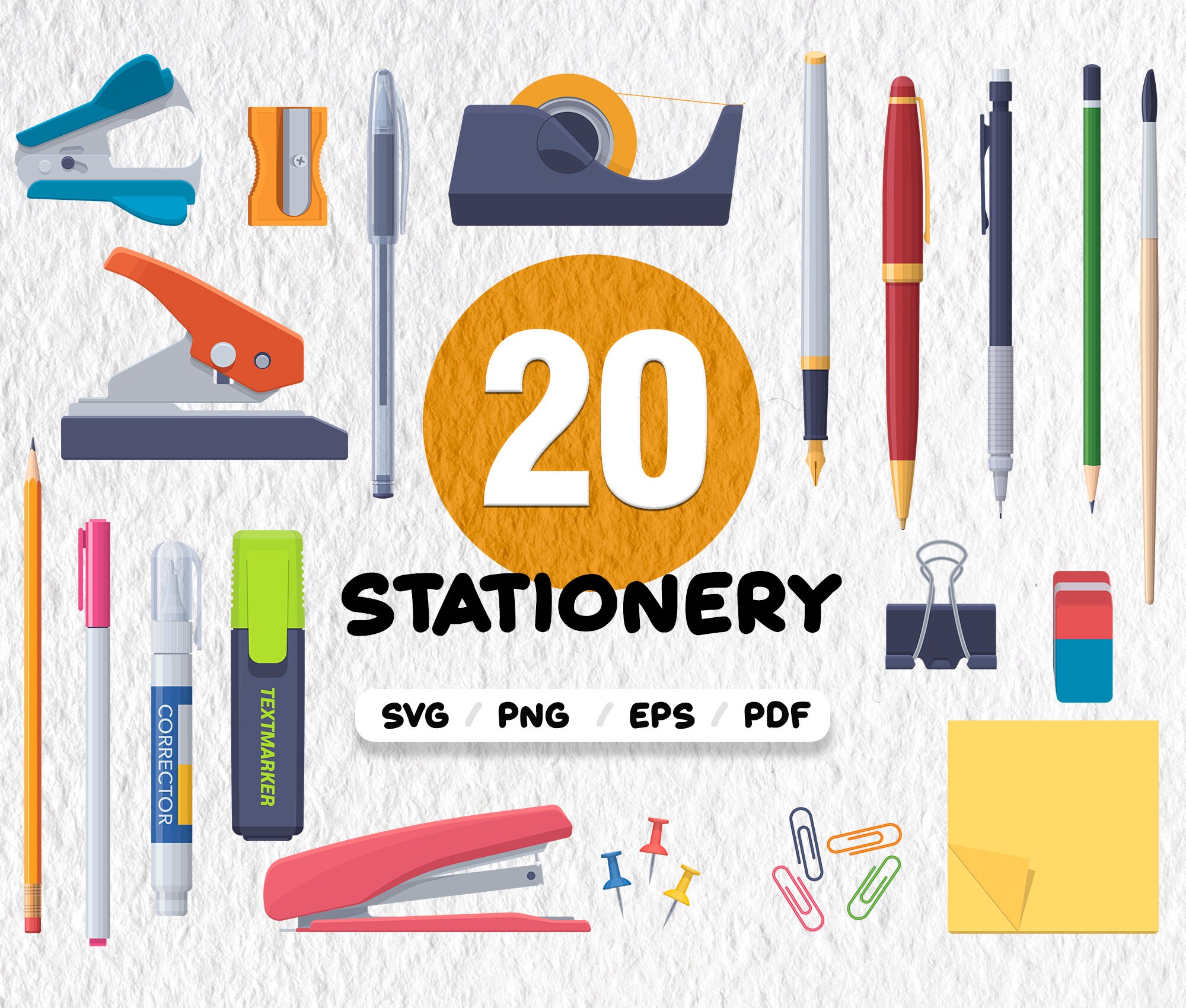 Stationery Svgstationery File Stationer Print Filepen SVG Etsy