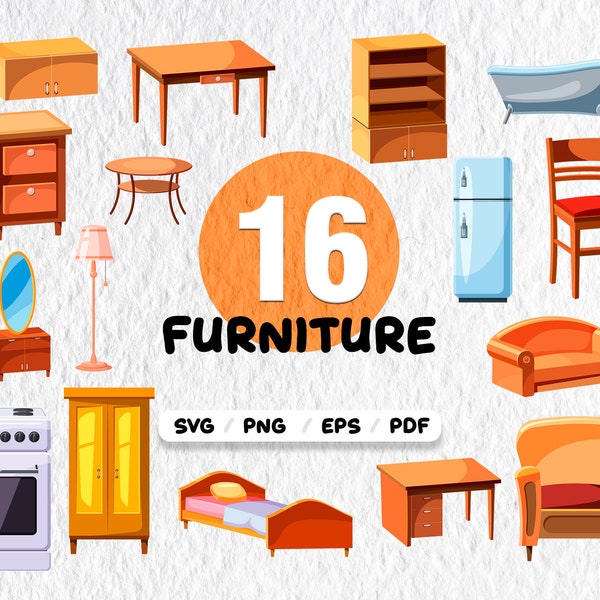 Household Furniture svg, household vector, dollhouse furniture, scrapbooking svg,chair svg, wardrobe svg, sofa svg, furniture svg,print file