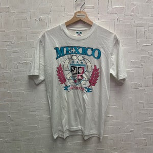 Vintage 1992 Mexico Sunshine White Graphic T-Shirt | Vintage T-Shirt | Vintage Mexico T-Shirt | Vacation T-Shirt | Size S | SKU NPW-1237 |
