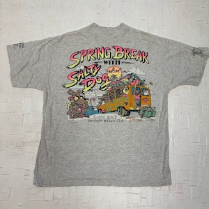 1992 Vintage Spring Break '92 Salty Dog Daytona Beach Graphic T-Shirt | Vintage Graphic T-Shirt | Made in USA | Size XL | SKU M-2010 |