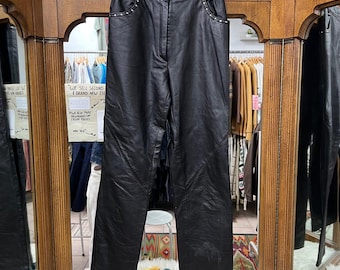 Black Leather Pants - Wilsons Leather Maxima, Size 26 / 2 - Etsy