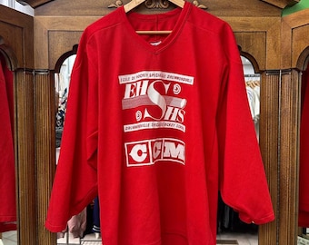 Vintage CCM Hockey Jersey | Vintage Jersey | Red Hockey Jersey | Vintage Jersey | Size M | SKU NPC-1785S