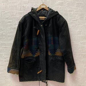 Veste en cuir G4000 vintage avec empiècement en tricot | Veste vintage | Daim vintage | Cuir et tricot | Manteau zippé | L pour hommes | Réf. NPC-1764S